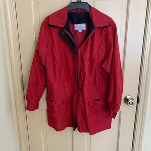 Innovations by Izzi Womens Size Medium Red Windbreaker Parka